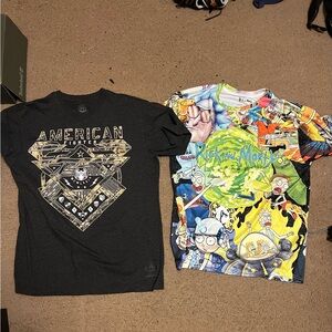 American Fighter Charcoal and Gold Kids Tee